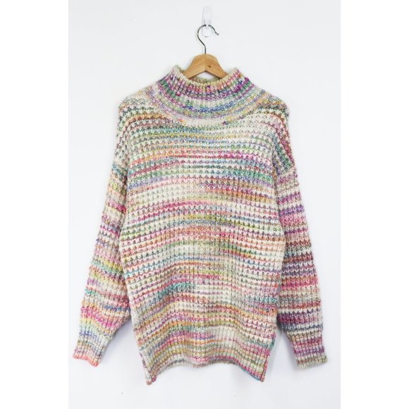 Nwt Topshop Space Dye Chunky Turtleneck 